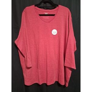 Kim Rogers  Perfectly Soft Top, 2X, Red,‎ 3/4 Sleeve, Red, 30" long